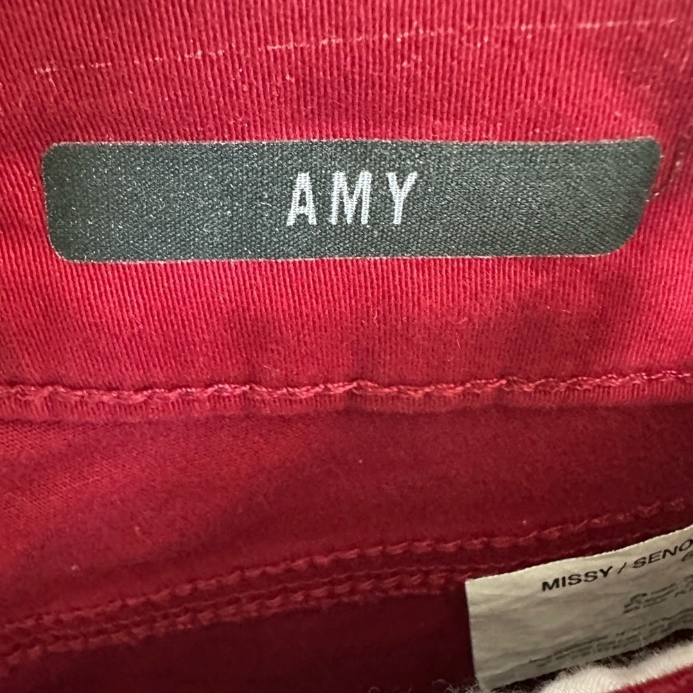 Bandolino Woman's  Amy Red Pants Size 6 Straight Leg - Picture 5 of 7